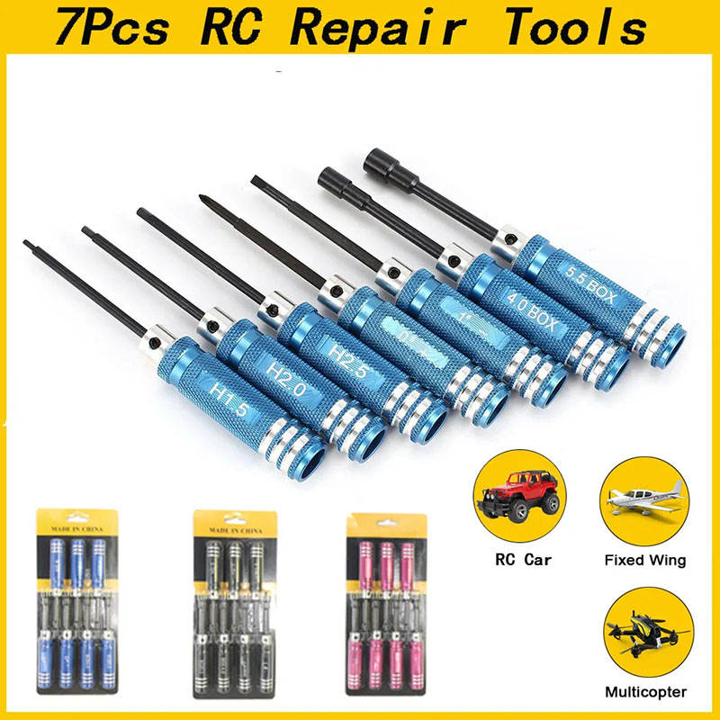 طقم مفكات سداسية معدنية للتحكم - مراجعة Rc Helicopter Tool Kit وسعره